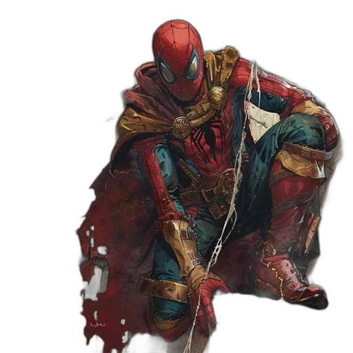 weapon, mask, jacket, concept art transparent PNG cut-out