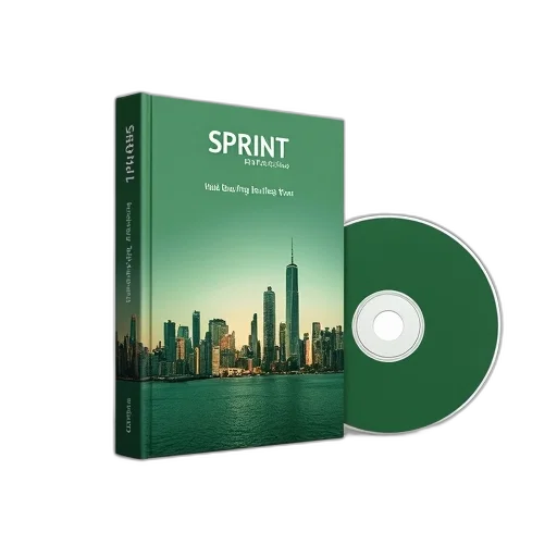 book, titled, sprint, green transparent PNG cut-out