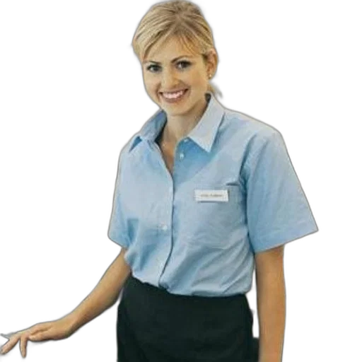 staff, dress, jacket, face transparent PNG cut-out