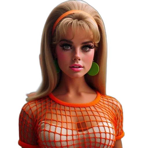 dress, face, 3d render, comic book art transparent PNG cut-out