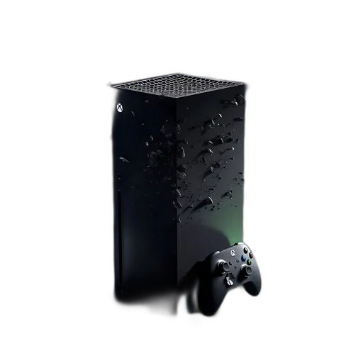 3d render, xbox, console, floats transparent PNG cut-out