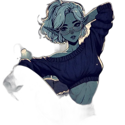 mask, jacket, staff, creature transparent PNG cut-out