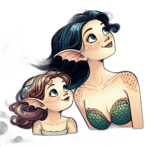 concept art, watercolor, fantasy art, cartoon transparent PNG cut-out