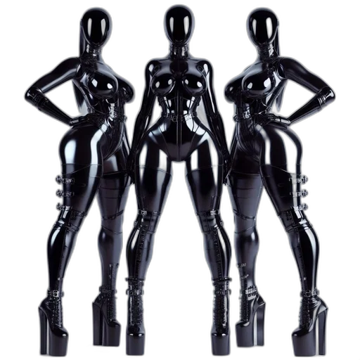 robot, 3d render, concept art, cyberpunk transparent PNG cut-out