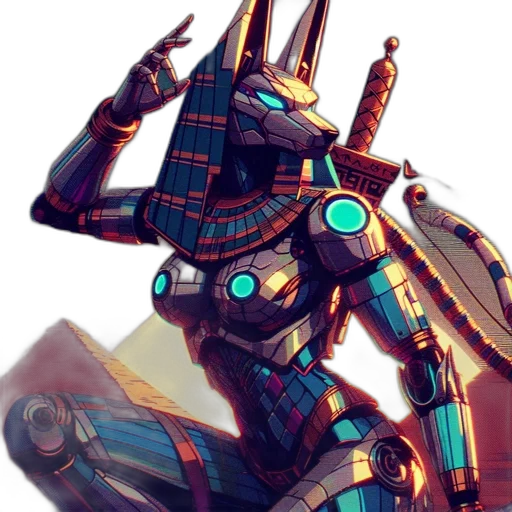 robot, weapon, mask, staff transparent PNG cut-out