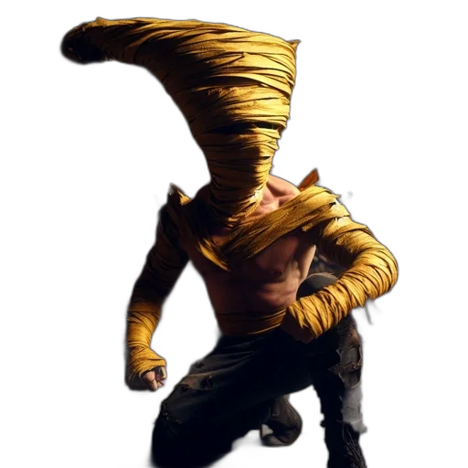 staff, mask, creature, hair transparent PNG cut-out