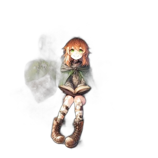 dress, creature, staff, weapon transparent PNG cut-out