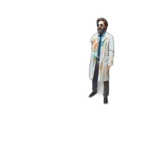 jacket, staff, animal, pixel art transparent PNG cut-out