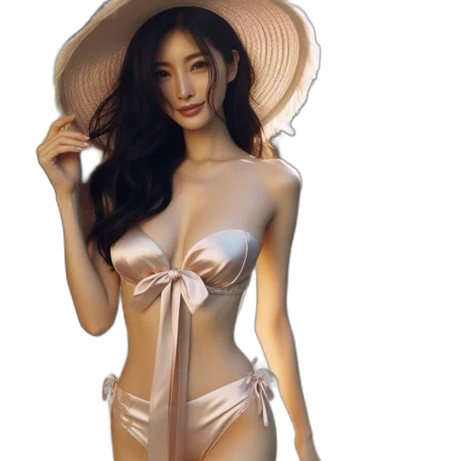 dress, hat, photorealistic, oil painting transparent PNG cut-out
