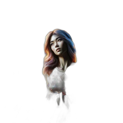 face, dress, creature, hair transparent PNG cut-out
