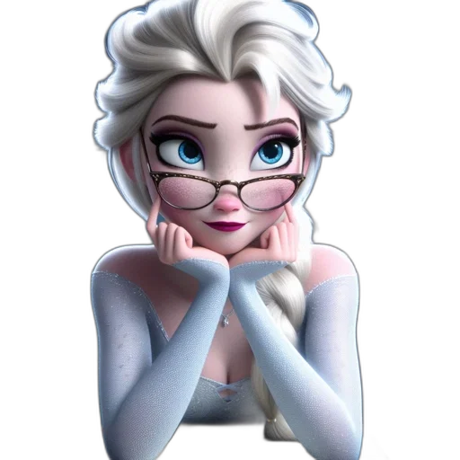 face, cartoon, 3d render, concept art transparent PNG cut-out