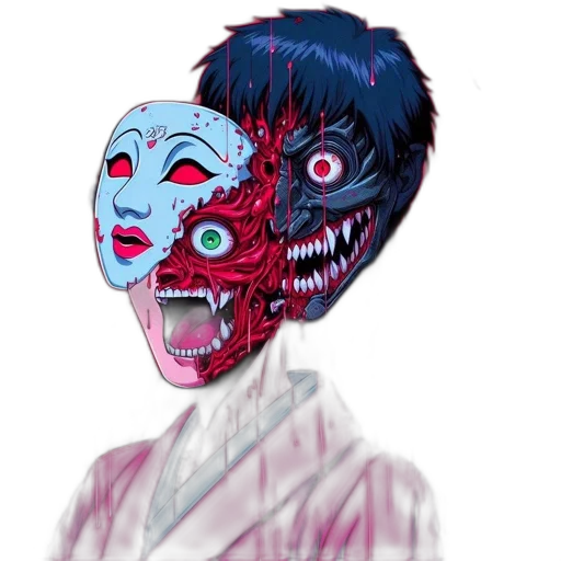mask, face, creature, concept art transparent PNG cut-out