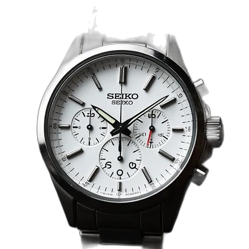 seiko, chronograph, mens, watch transparent PNG cut-out