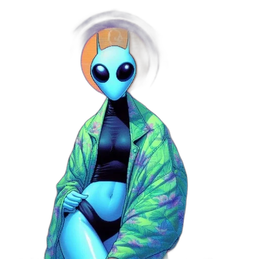 jacket, creature, robot, dress transparent PNG cut-out