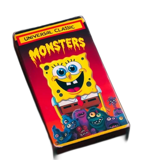 vhs, tape, cover, features transparent PNG cut-out