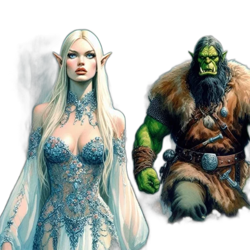 fantasy art, concept art, comic book art, pixel art transparent PNG cut-out