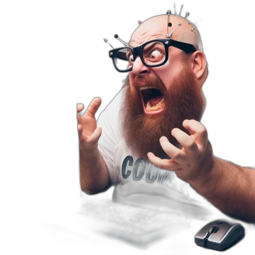 staff, face, creature, 3d render transparent PNG cut-out