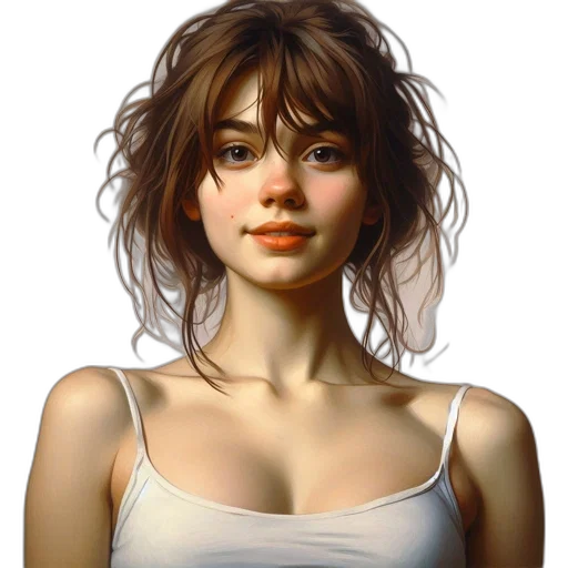 face, dress, hair, mask transparent PNG cut-out