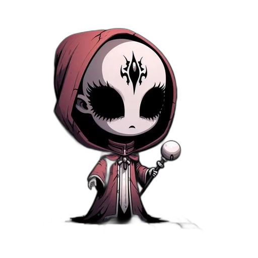 creature, mask, staff, jacket transparent PNG cut-out