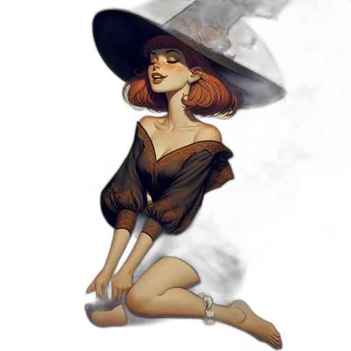 hat, dress, umbrella, mask transparent PNG cut-out