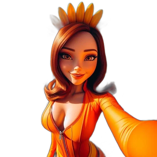 crown, dress, fantasy art, 3d render transparent PNG cut-out