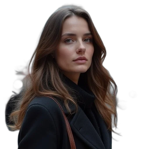 jacket, face, hair, staff transparent PNG cut-out