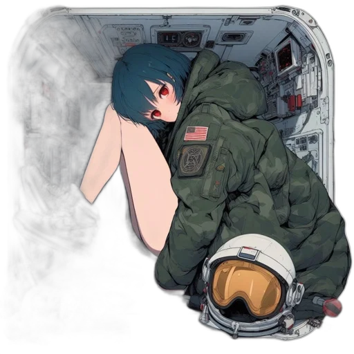 jacket, dress, weapon, mask transparent PNG cut-out