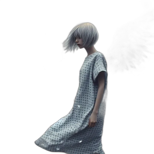 dress, creature, concept art, 3d render transparent PNG cut-out