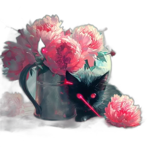 flower, crown, weapon, creature transparent PNG cut-out