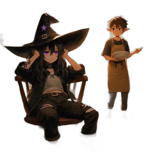 staff, hat, concept art, fantasy art transparent PNG cut-out