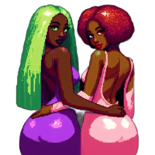 dress, pixel art, concept art, vaporwave transparent PNG cut-out
