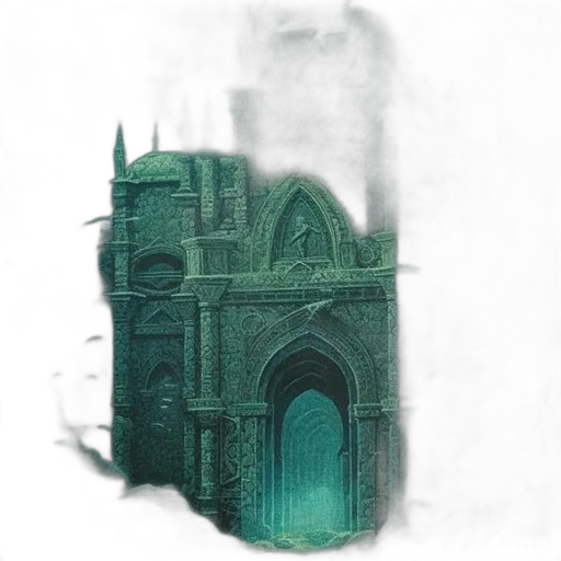 building, mask, sword, crown transparent PNG cut-out