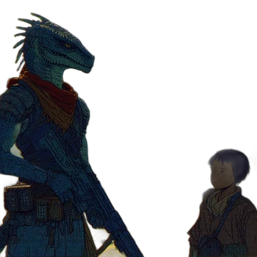 dragon, creature, mask, weapon transparent PNG cut-out