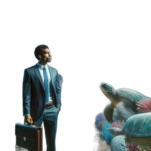 jacket, creature, concept art, vaporwave transparent PNG cut-out