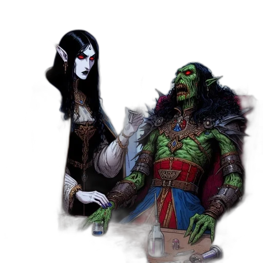 concept art, fantasy art, comic book art, pixel art transparent PNG cut-out