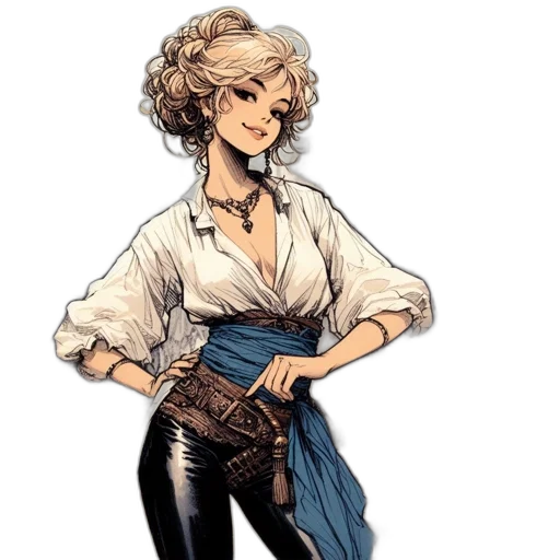 staff, jacket, dress, comic book art transparent PNG cut-out