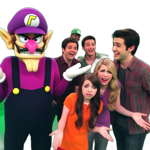 group, individuals, pose, alongside transparent PNG cut-out