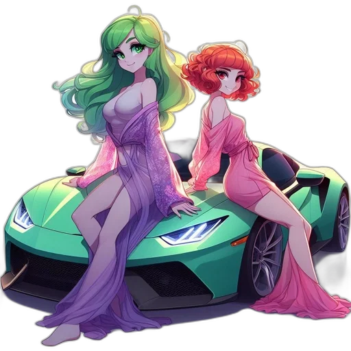 car, dress, concept art, anime transparent PNG cut-out