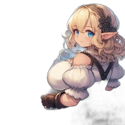 dress, staff, weapon, hat transparent PNG cut-out