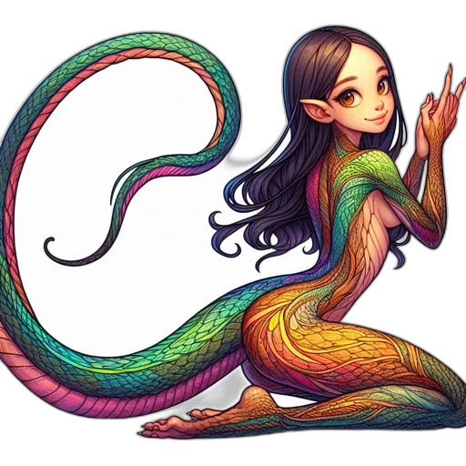 dragon, creature, animal, staff transparent PNG cut-out