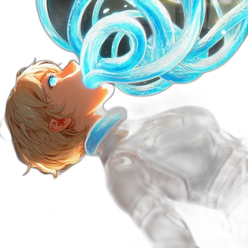mask, hair, staff, weapon transparent PNG cut-out