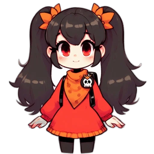 staff, dress, creature, hair transparent PNG cut-out