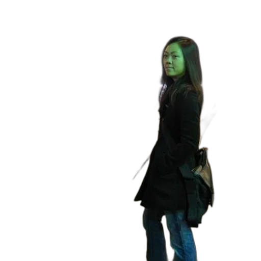 jacket, staff, dress, creature transparent PNG cut-out