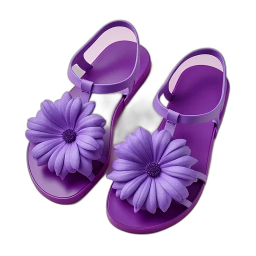 shoes, flower, photorealistic, 3d render transparent PNG cut-out