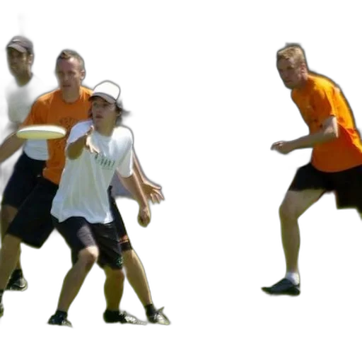 group, men, playing, frisbee transparent PNG cut-out