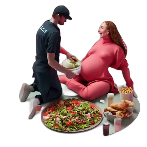 food, dress, concept art, photorealistic transparent PNG cut-out