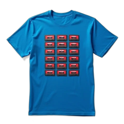 blue, red, t-shirt, graphic transparent PNG cut-out