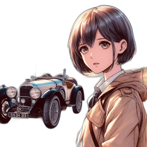 car, jacket, weapon, face transparent PNG cut-out