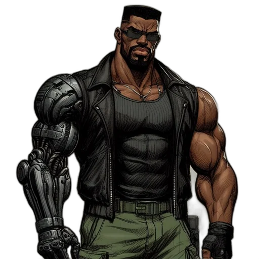 comic book art, concept art, cartoon, cyberpunk transparent PNG cut-out