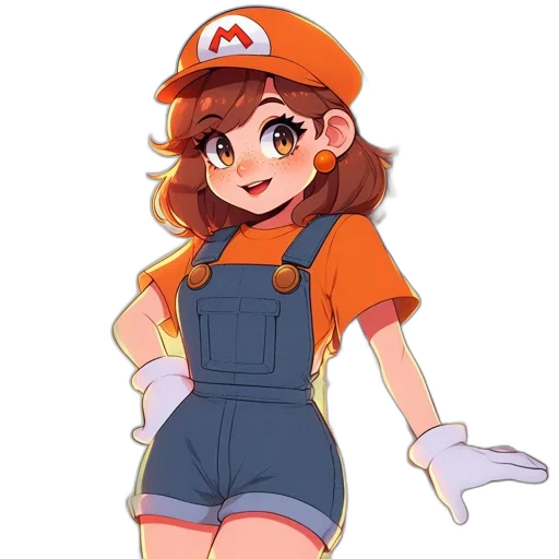 dress, hat, staff, weapon transparent PNG cut-out